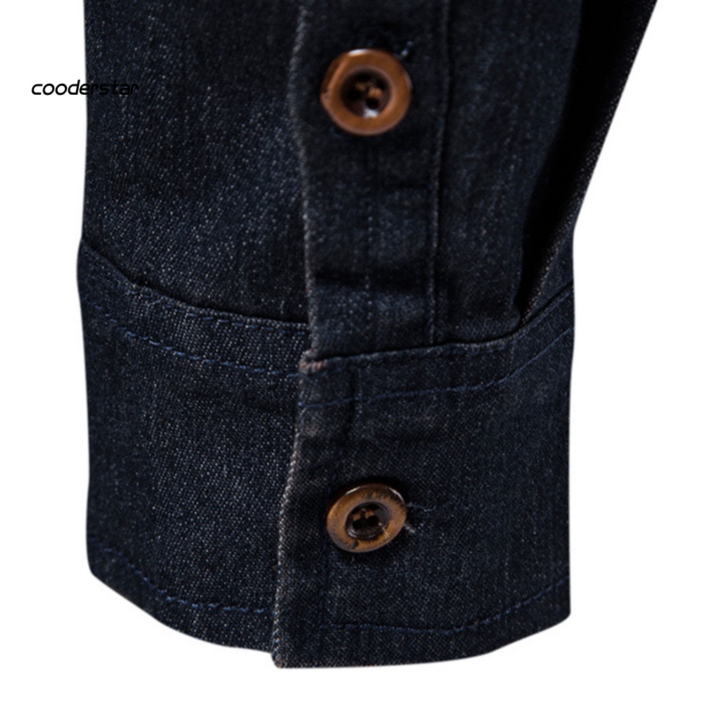 Áo Sơ Mi Denim Nhiều Túi Màu Sắc Thời Trang Xuân Hè Cho Nam