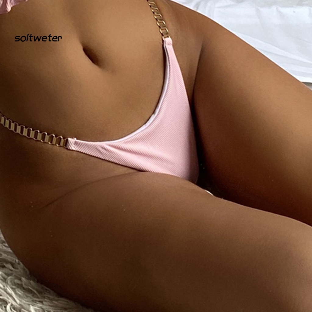 Bộ Bikini 2 Mảnh Màu Sắc Thời Trang Gợi Cảm Cho Nữ