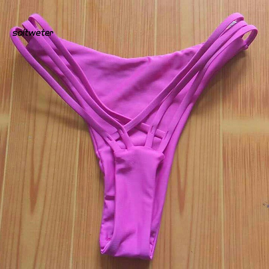 Quần Bơi Lọt Khe Đan Dây Chéo Nhanh Khô Co Giãn Thời Trang Mùa Hè