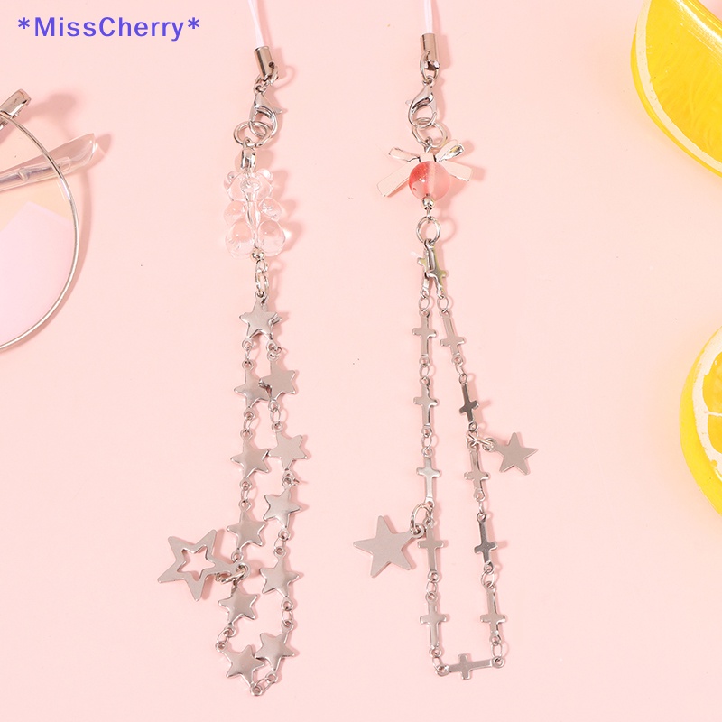 Dây Đeo Điện Thoại Y2K Họa Tiết Gấu Thắt Nơ / Ngôi Sao Xinh Xắn Mới