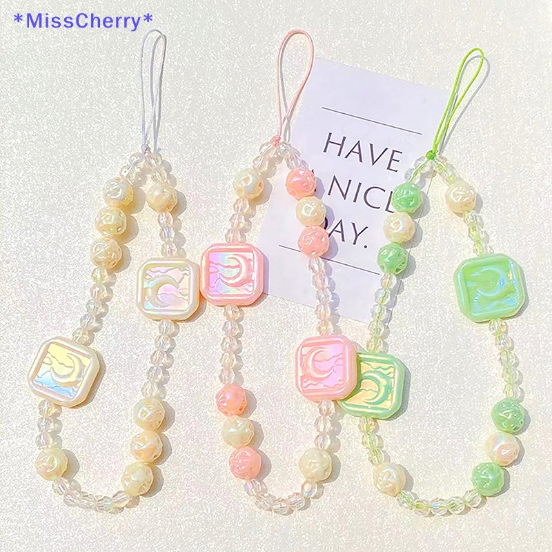 Mchy > Dây Đeo Điện Thoại Acrylic Hoạt Hình Hạt Ngọc Trai Quyến Rũ Thời Trang Nữ Tính Chống Thất Lạc