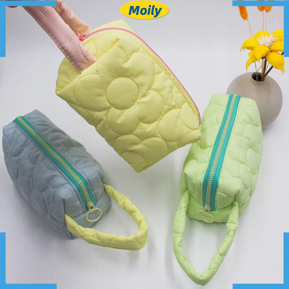 MOILYVN Túi Đựng Mỹ Phẩm Cỡ Lớn Đa Năng Họa Tiết Sọc Caro Ốp