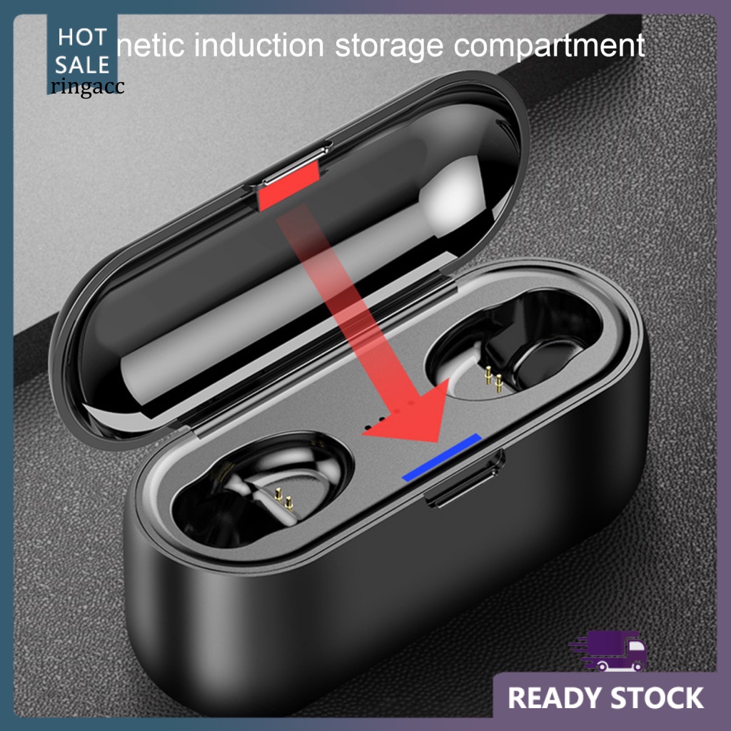 1 Cặp Tai Nghe Nhét Tai Không Dây Bluetooth RGA F9 ABS Chống Thấm Nước Có Thể Thay Đổi 50