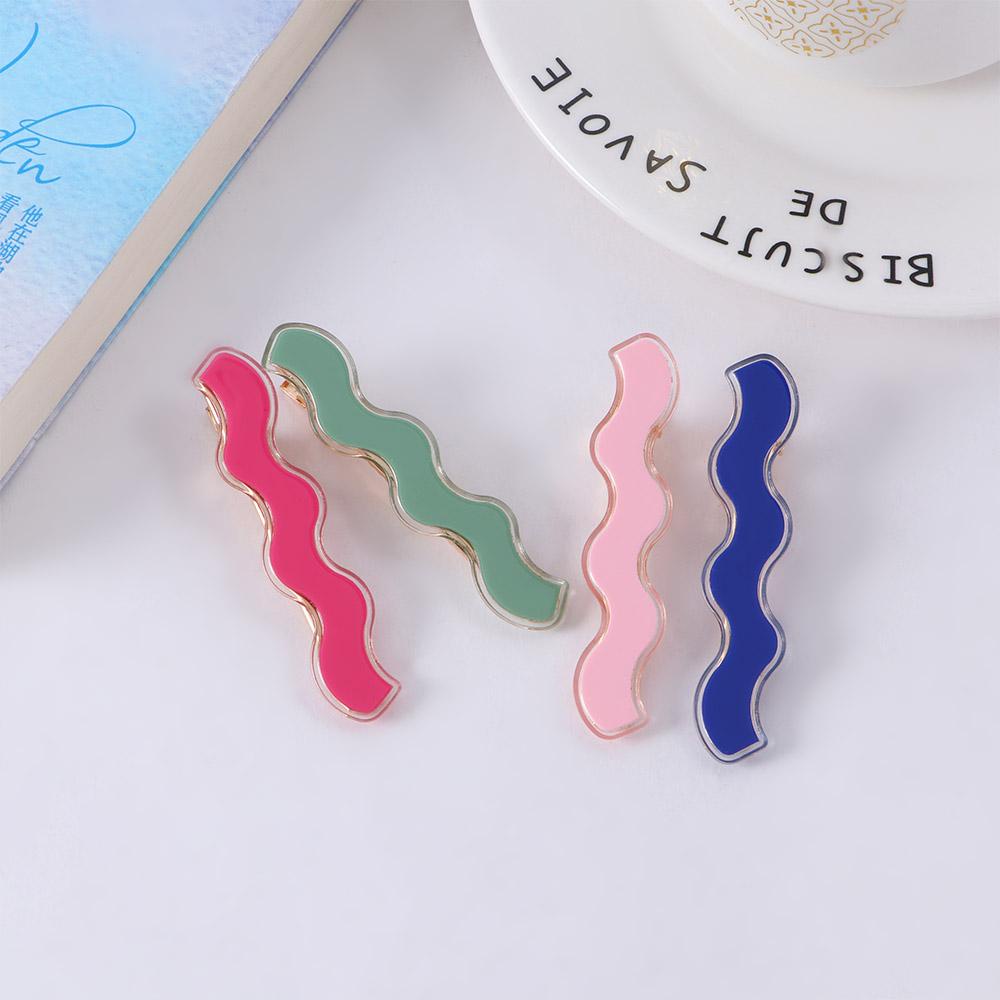 IVORY Kẹp Tóc Mỏ Vịt Bằng Nhựa Acrylic Dễ Thương Phong Cách Hàn Quốc Dành Cho Bạn Nữ