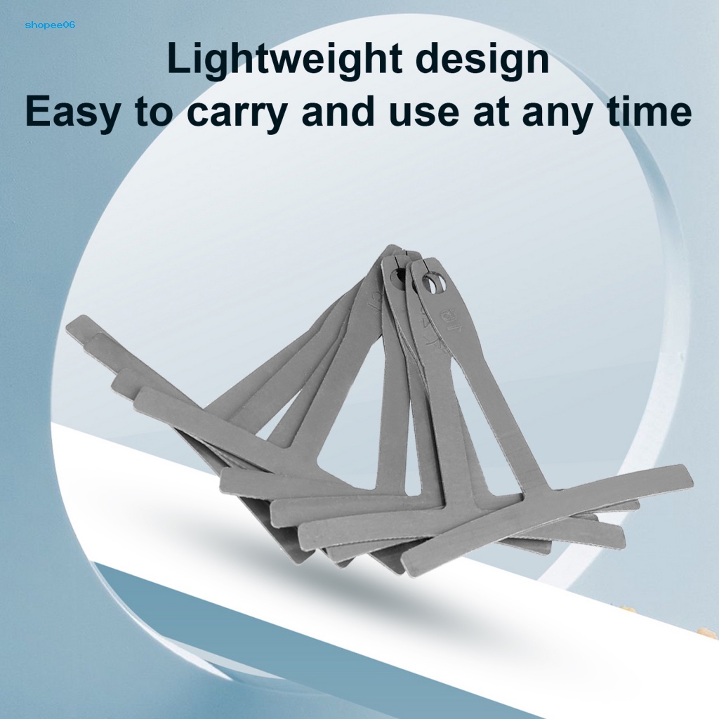 Bộ 9 Thước Đo Dây Đàn Guitar Điện Bằng Thép Không Gỉ Siêu Mỏng