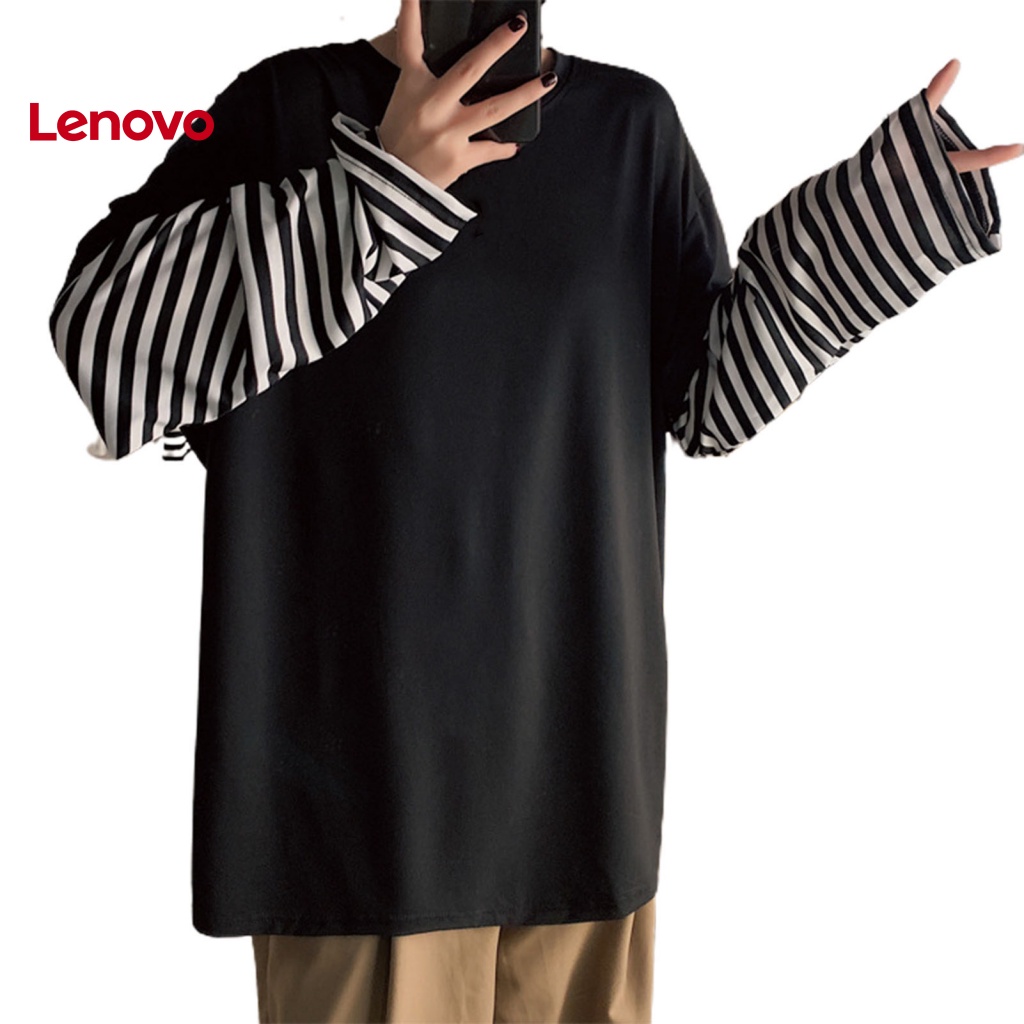 Áo Thun Cổ Tròn Giả Hai Lớp Họa Tiết Hoa Hướng Dương Thời Trang Mùa Thu Cho Nam