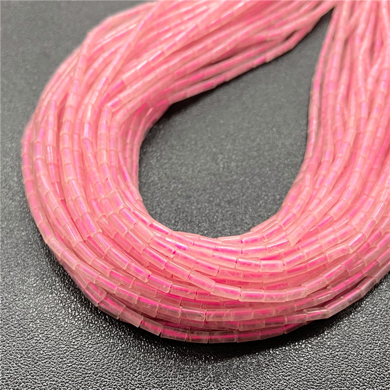 2x4mm Tự Nhiên Hình Trụ Ống Hạt Mã Não Ngọc Pha Lê Đá Quý Rời Đá Trang Sức Làm Tự Làm Vòng Tay Quyến Rũ 15 "