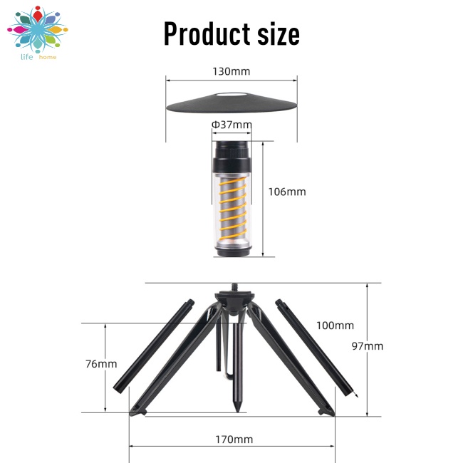 Đèn Pin Cầm Tay Có Giá Đỡ Ba Chân Dùng Khi Đi Cắm Trại