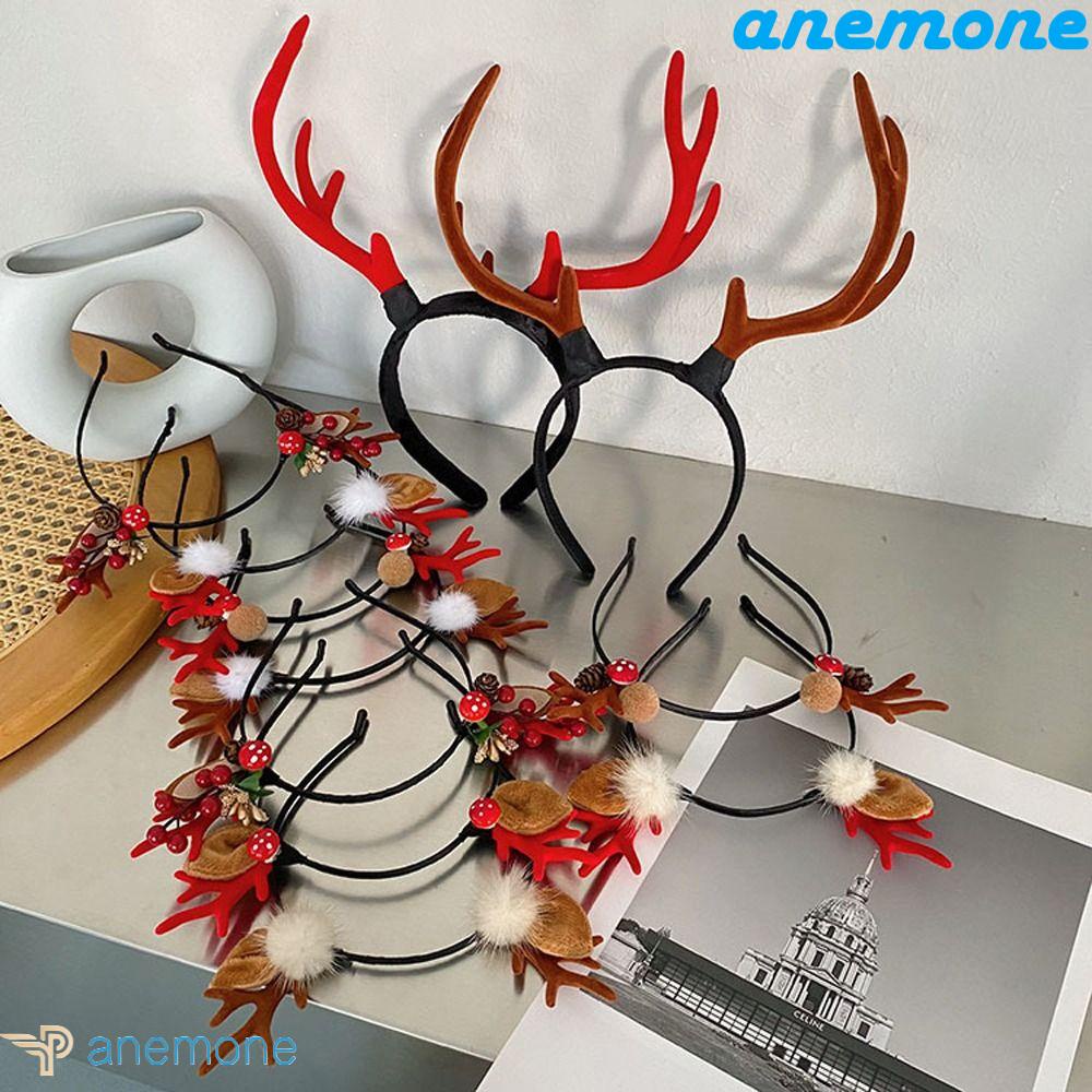 ANEMONE Băng Đô Cài Tóc Hình Tuần Lộc Hoạt Hình Dễ Thương Cho Bé