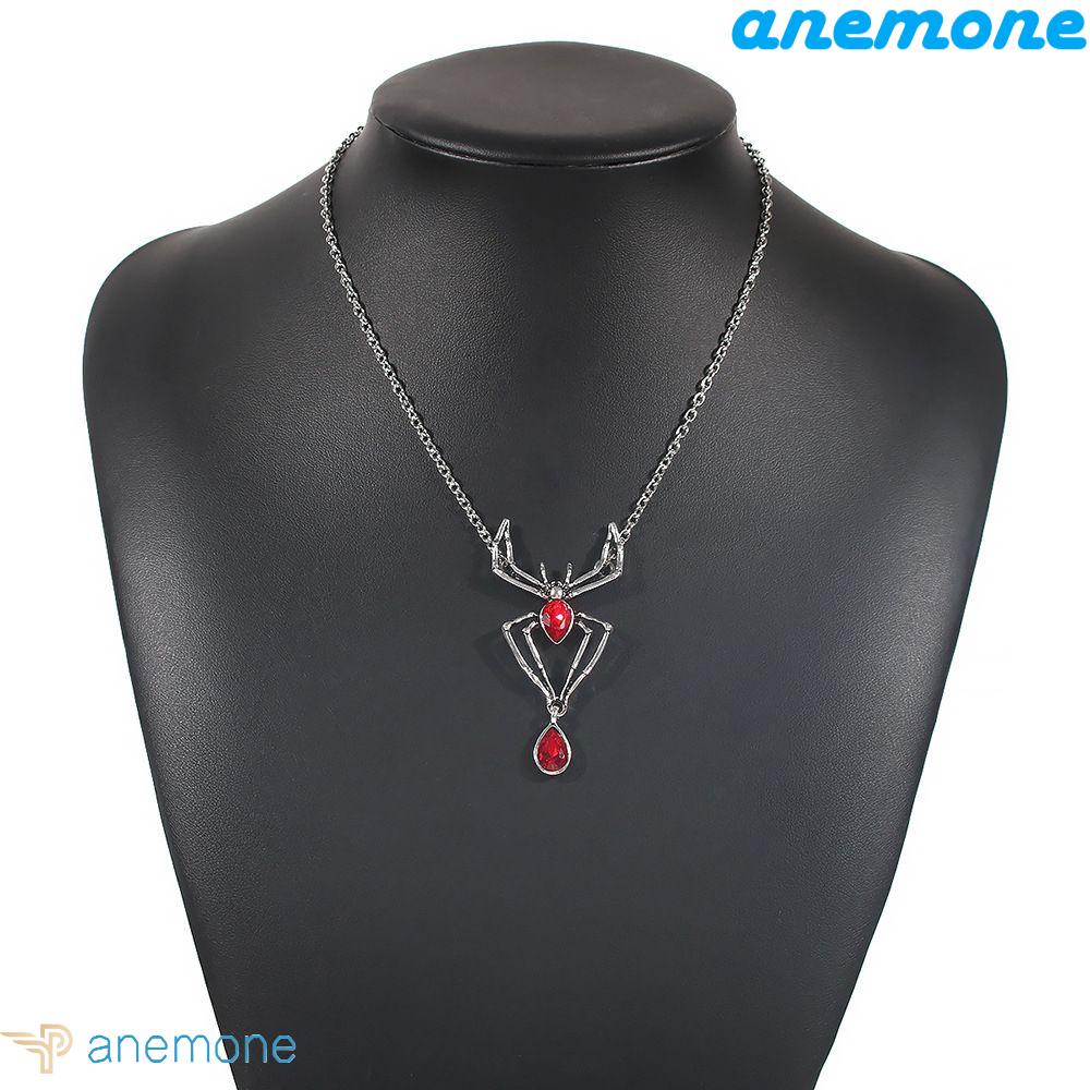ANEMONE Vòng cổ Hợp Kim Hình Nhện Phong Cách Hip Hop Hàn Quốc