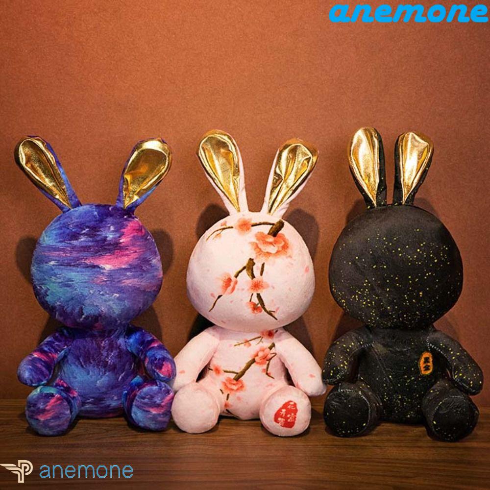 ANEMONE Thỏ Nhồi Bông Mềm Mại Phong Cách Trung Hoa Trang Trí Nhà Cửa
