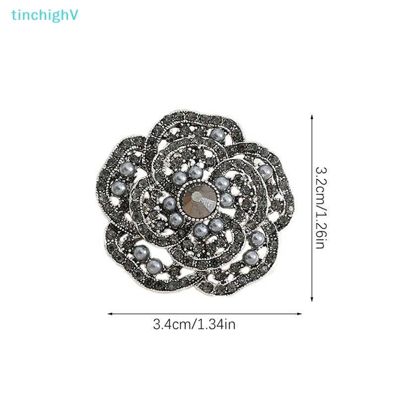 Ghim Cố Định Quần Áo Hình Hoa Trà Đính Đá Zircon Chống Ánh Sáng Zircon [TinchighV]
