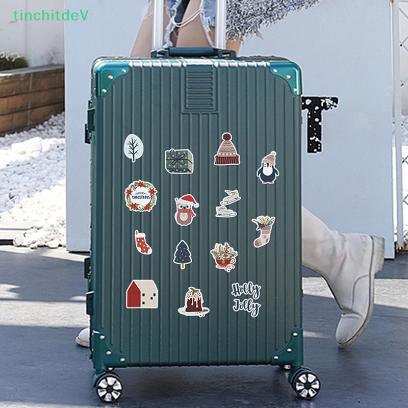 [TinchitdeV] Set 50 Miếng Dán Hoạt Hình Giáng Sinh Trang Trí Tủ Lạnh / Laptop / Điện Thoại / Hành Lý DIY