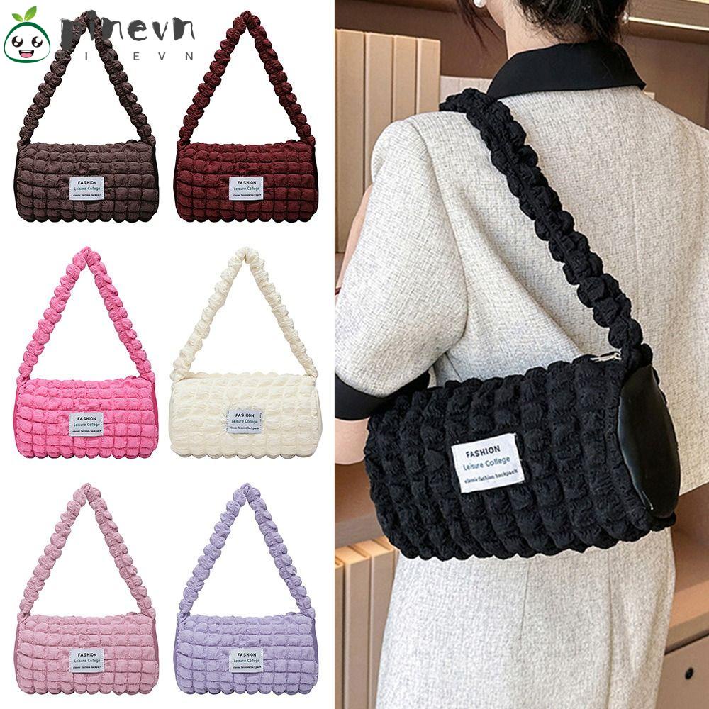 PINEVN Túi Xách Đeo Vai Hình Đám Mây Có Khóa Kéo Thời Trang Dành Cho Nữ