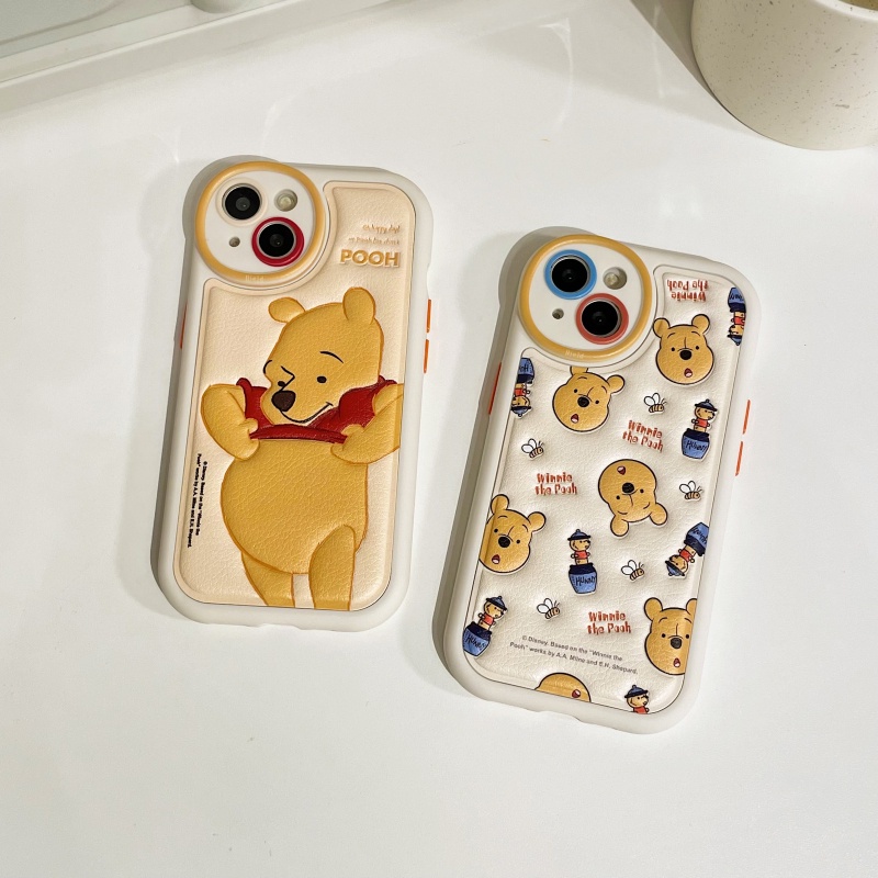 Ốp Điện Thoại Silicon Mềm Chống Sốc Hình Winnie The Pooh 3D Dễ Thương Cho iPhone 14 13 12 11 Pro Max 14 Plus