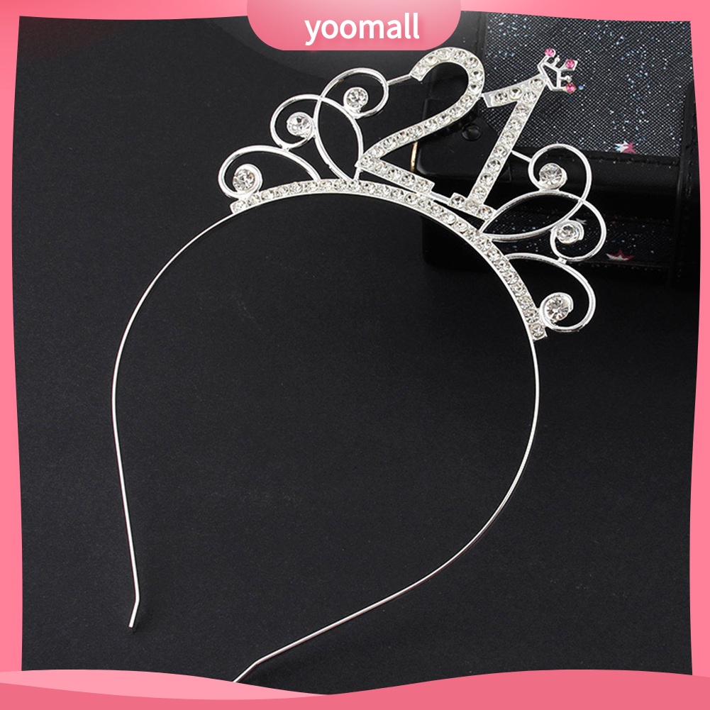 Băng Đô Vương Miện Trang Trí Tiệc Sinh Nhật 16 / 18 / 21 / 30 / 40 / 50 / 60 / 80