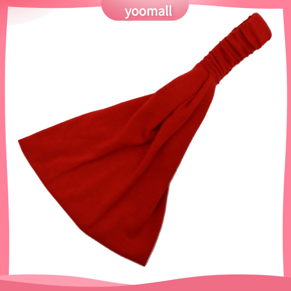 Băng Đô Bản Rộng Màu Trơn Thấm Hút Tốt Hỗ Trợ Tập Yoga / Thể Thao Dành Cho Nữ