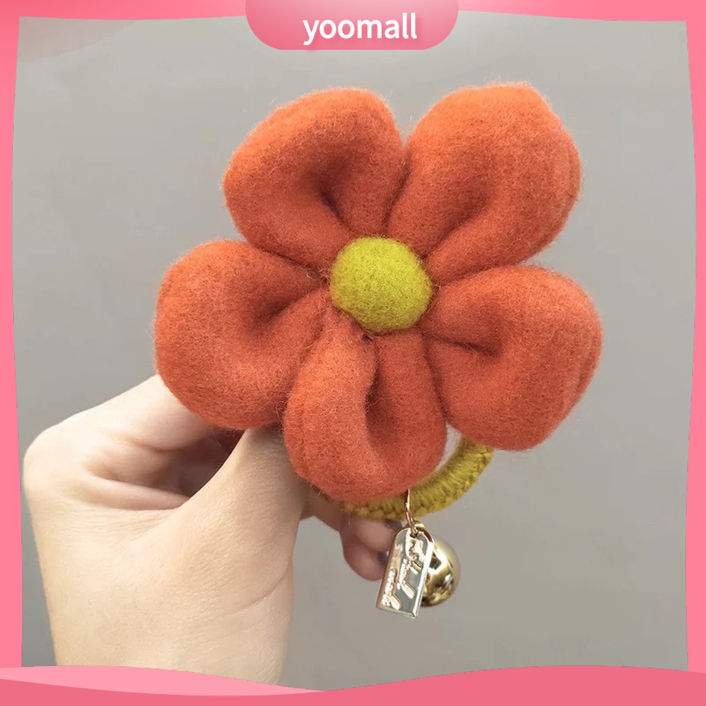 Dây Cột Tóc Co Giãn Đính Hoa Thời Trang Cho Nữ Giá Đỡ