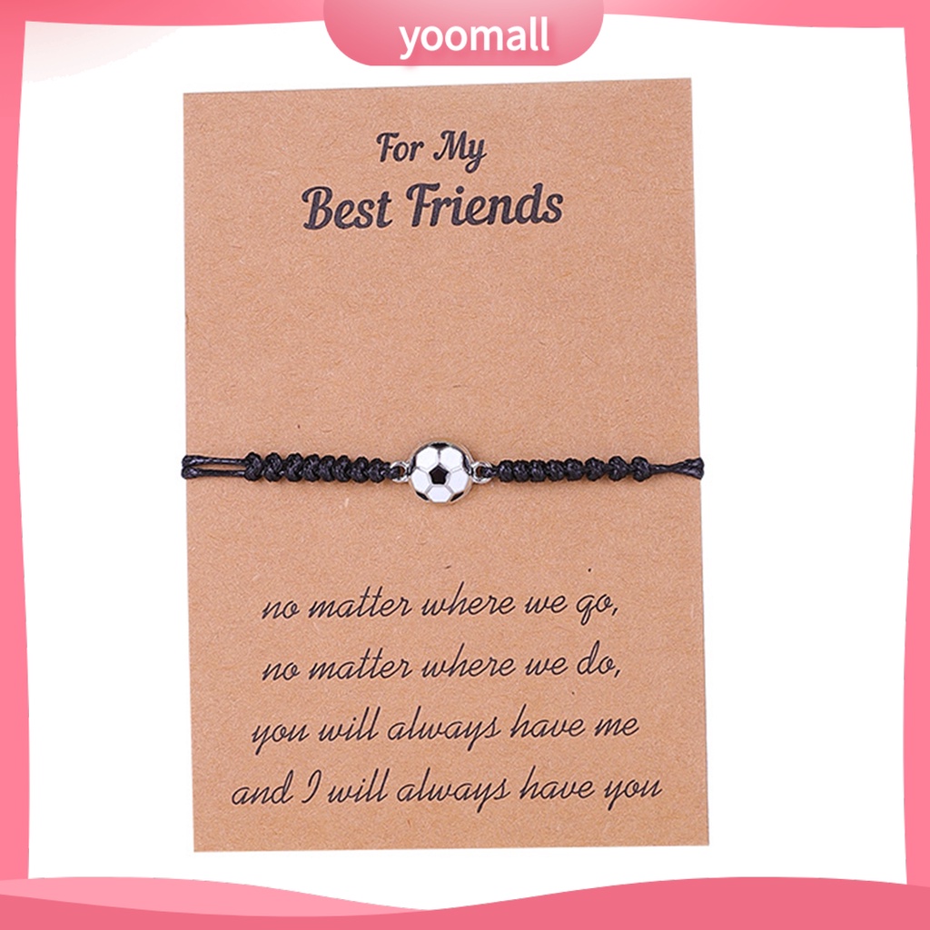 Vòng Tay Dây Bện Mặt Quả Bóng Có Thể Điều Chỉnh Kích Thước