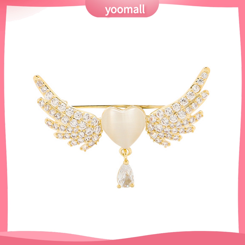 Ghim Cài Áo Hình Giọt Nước Đính Đá Lấp Lánh Thời Trang Cho Nữ