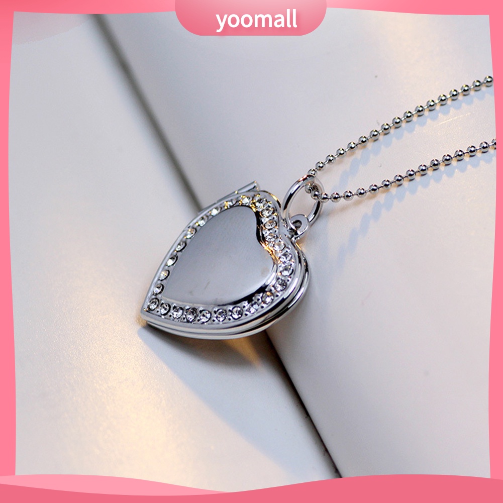Vòng cổ Mặt Khung Ảnh Trái Tim Đính Đá Thời Trang Cho Nữ