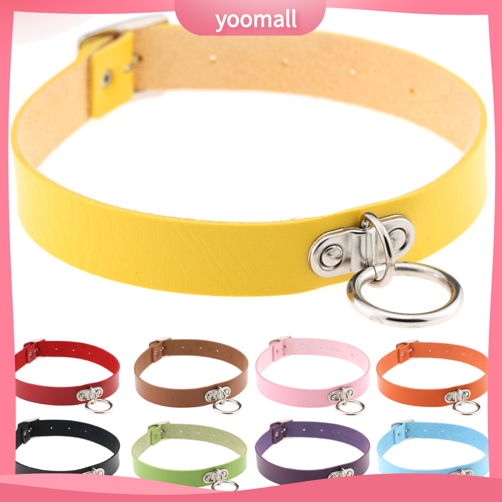 Vòng Cổ Choker Da Giả Đính Đinh Tán Trái Tim Phong Cách Harajuku