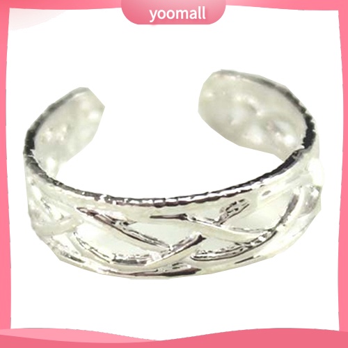 Set 10 Nhẫn Đeo Ngón Chân Mạ Bạc Có Thể Điều Chỉnh Kích Cỡ Dành Cho Nữ