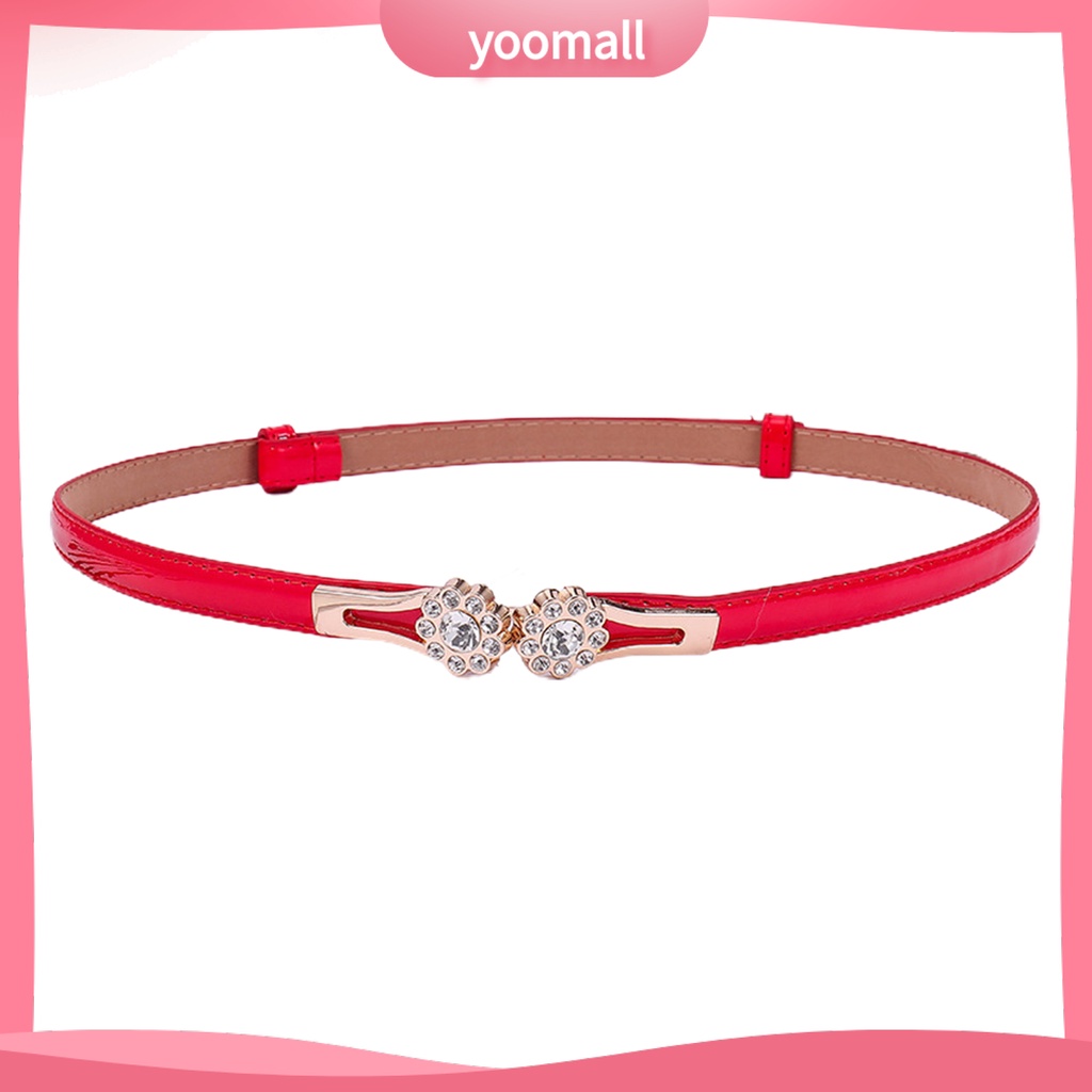 [YM] Thắt Lưng Thắt Lưng Giả Da Đính Đá Sáng Bóng Trang Trí Đơn Giản Trọng Lượng Nhẹ Tiện Lợi Dành Cho Mặc Hàng Ngày