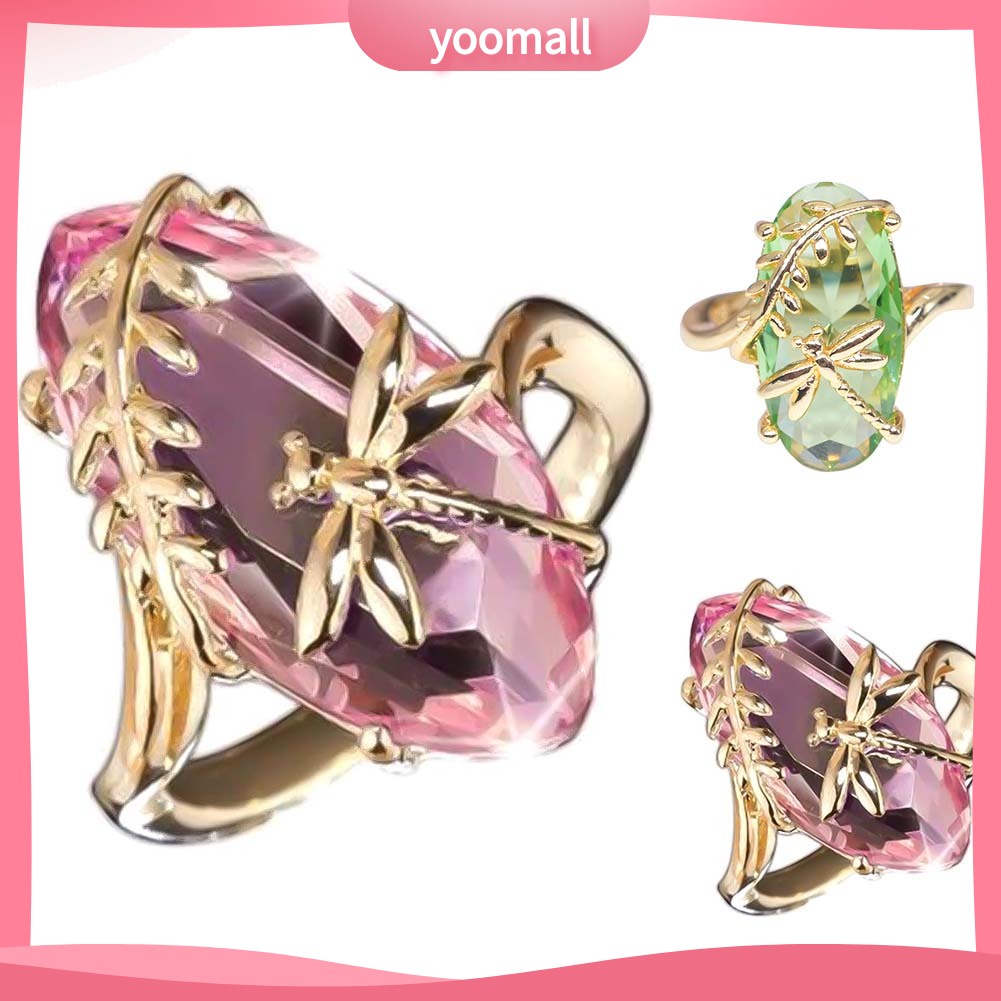 Nhẫn Đeo Tay Hình Chuồn Chuồn Đính Đá Quý Nhân Tạo Thời Trang Cho Nữ