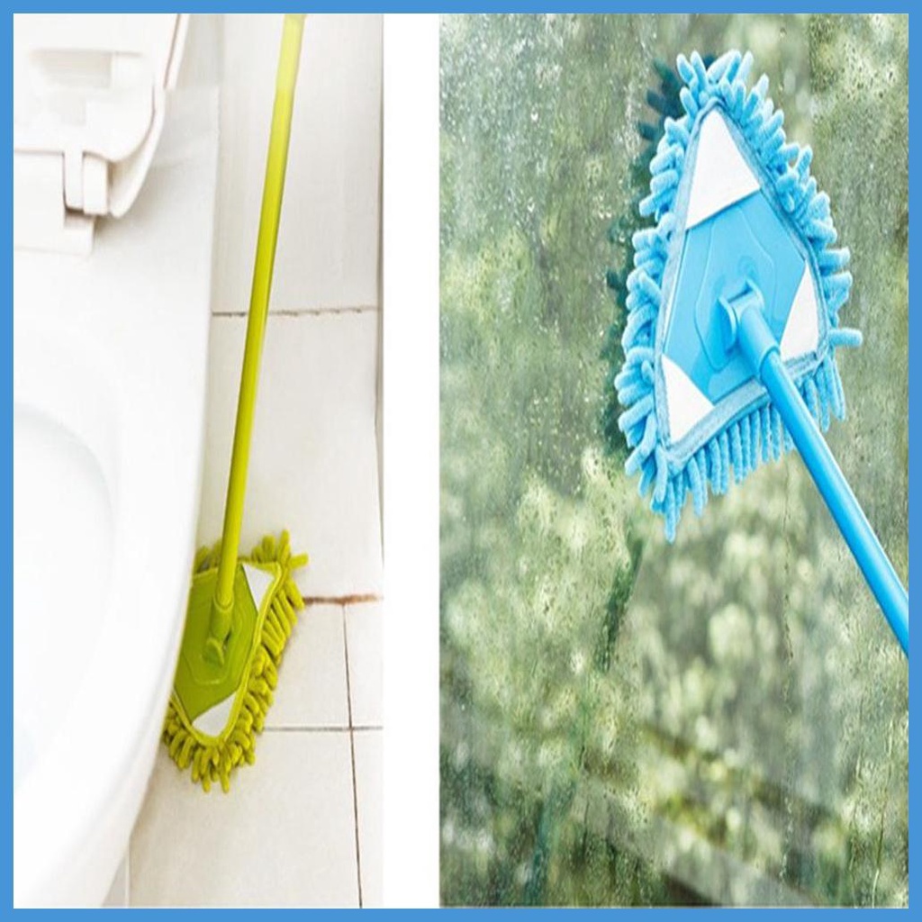 Bộ Cây Lau Nhà Hình Tam Giác Xoay 180 Độ Kèm Gậy Lau Nhà Có Thể Điều Chỉnh Tiện Dụng