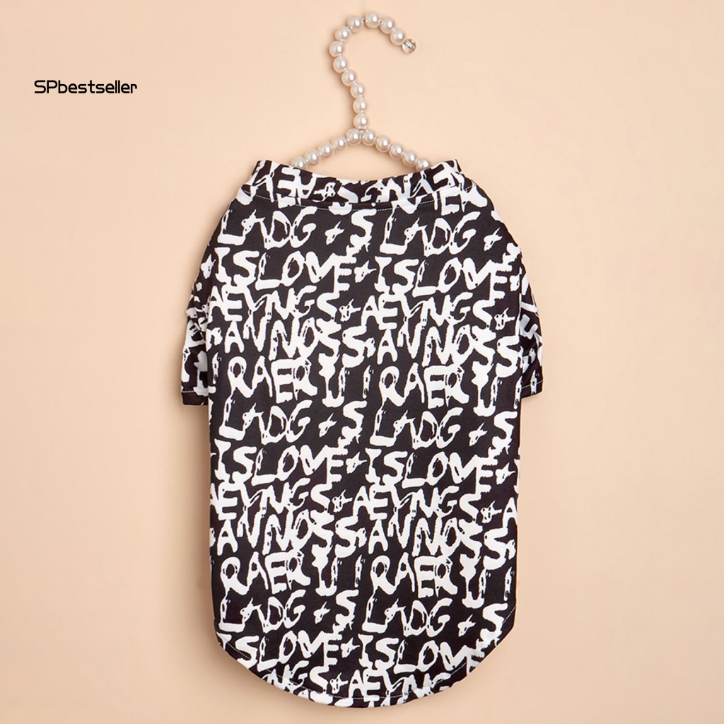 Áo Thun In Chữ Chống Dầu Dễ Thương Cho Thú Cưng