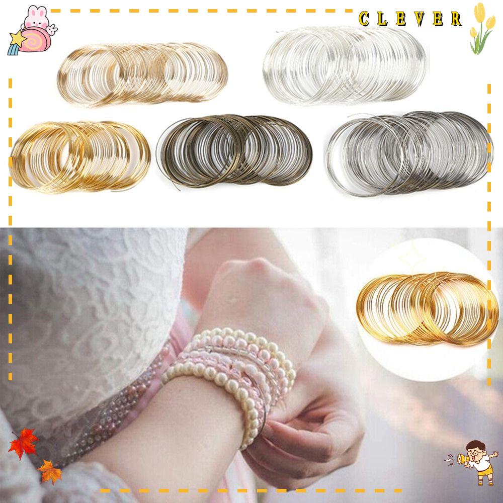 CLEVER Cuộn Dây Thép 100 Vòng Dùng Làm Trang Sức Thời Trang DIY