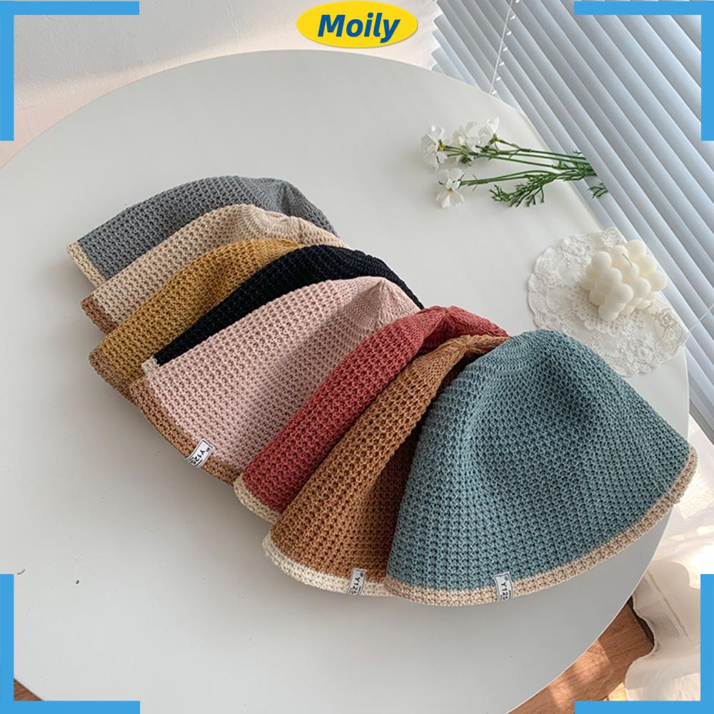 MOILYVN Mũ Bucket Chất Liệu Thoáng Khí Phong Cách Hip Hop Cá Tính Cho Nữ