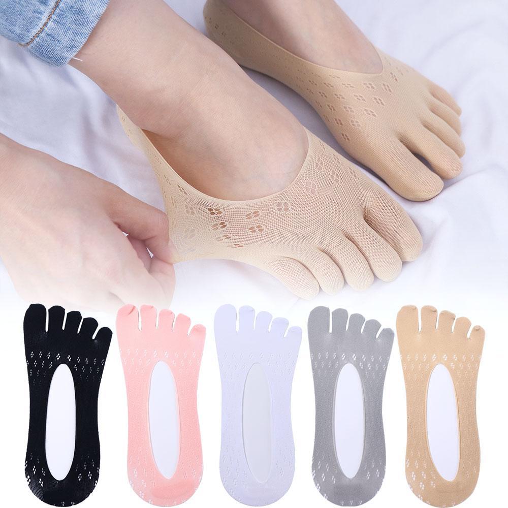 Tất Siêu Mỏng Năm Ngón Thoáng Khí In Hình Vui Nhộn Cho Nữ