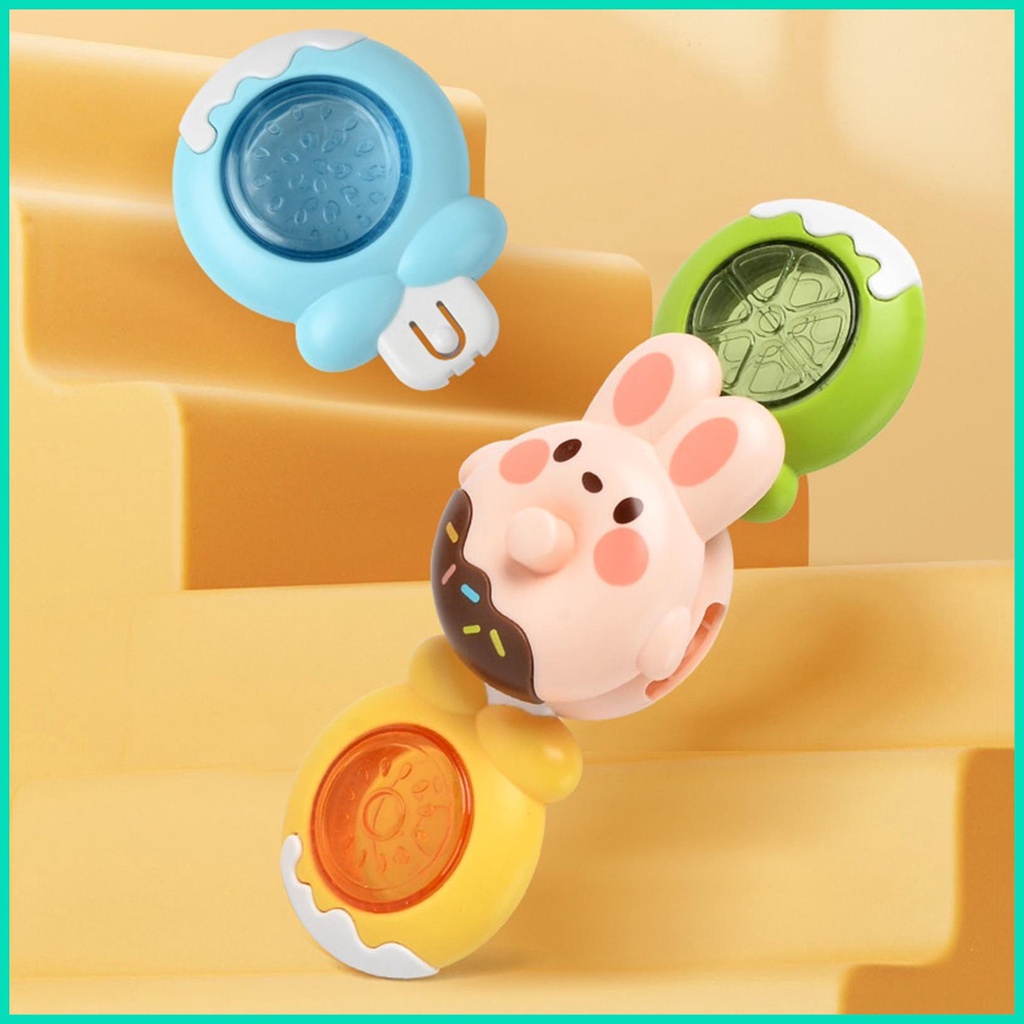 Set 3 Đồ Chơi Con Quay Họa Tiết Hoạt Hình Vui Nhộn Cho Bé Khi Tắm