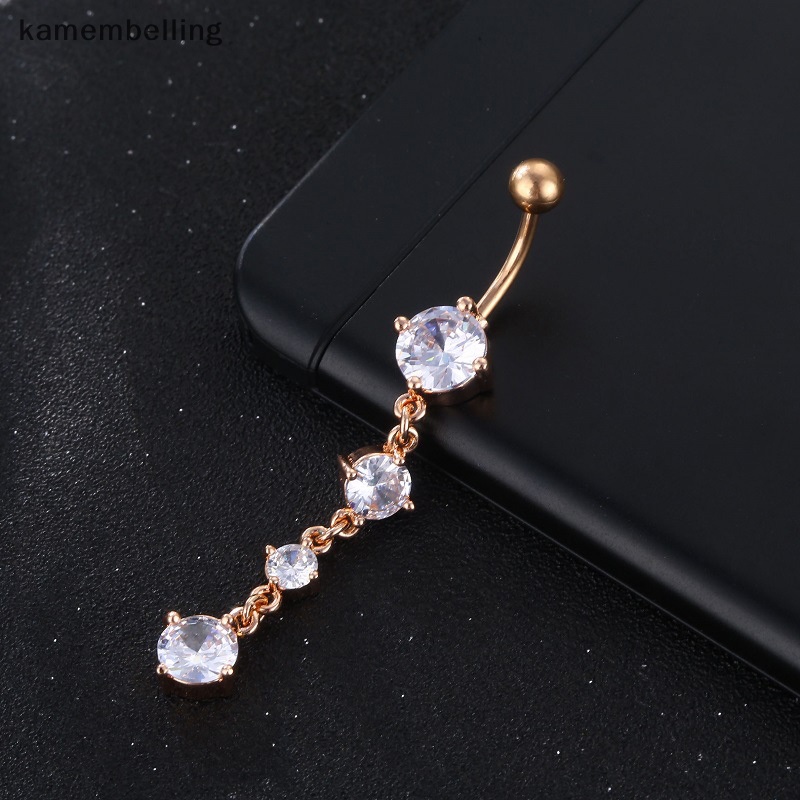 Khuyên Rốn Đính Đá Zircon Thời Trang Cho Nữ