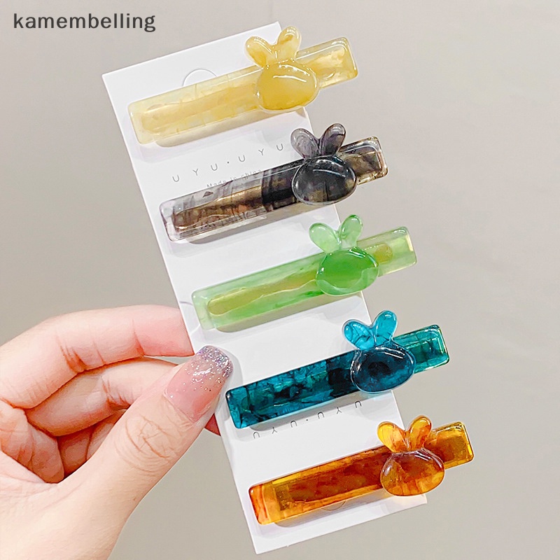 Kẹp Tóc Màu Trơn Hình Thỏ Xinh Xắn Thời Trang Xuân Hè Cho Nữ