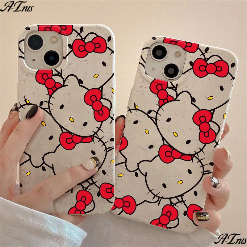 Ốp Điện Thoại Dẻo Họa Tiết Hoạt Hình Mèo Kitty Dễ Thương Chống Sốc Cho Iphone11 7max 13iPhone128 14pro