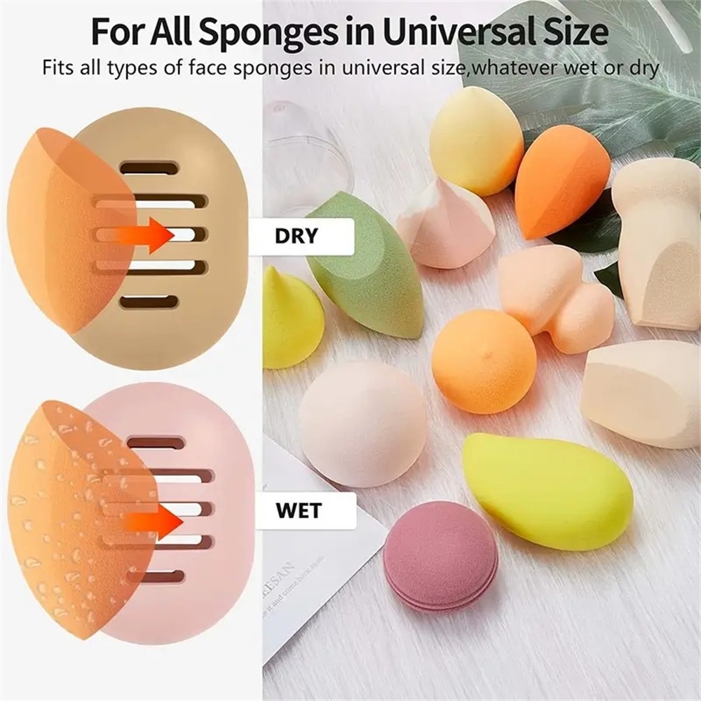 Hộp Silicone Đựng Mút Trang Điểm Hình Trứng Macaron