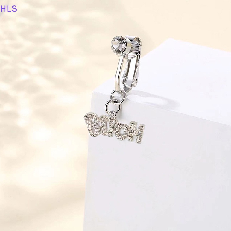 [HLS] Khuyên Rốn Dạng Kẹp Rốn Giả Rốn Đính Đá Zircon Chữ Cái