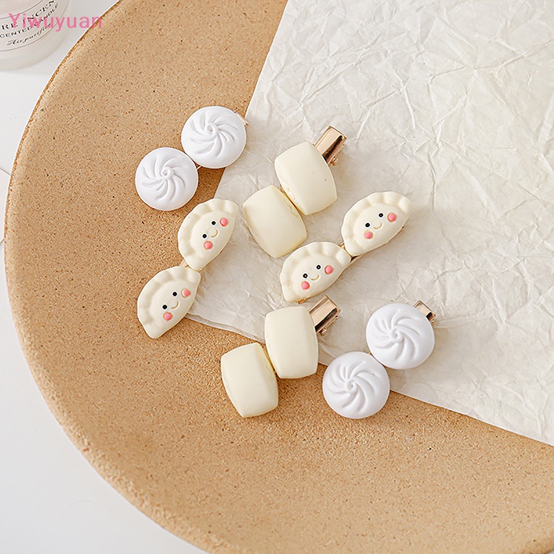 < Yiwuyuan > Kẹp Tóc BB Hình Bánh Bao Hấp Nhỏ Nhắn Dễ Thương Ngọt Ngào Phong Cách Hàn Quốc Cho Nữ