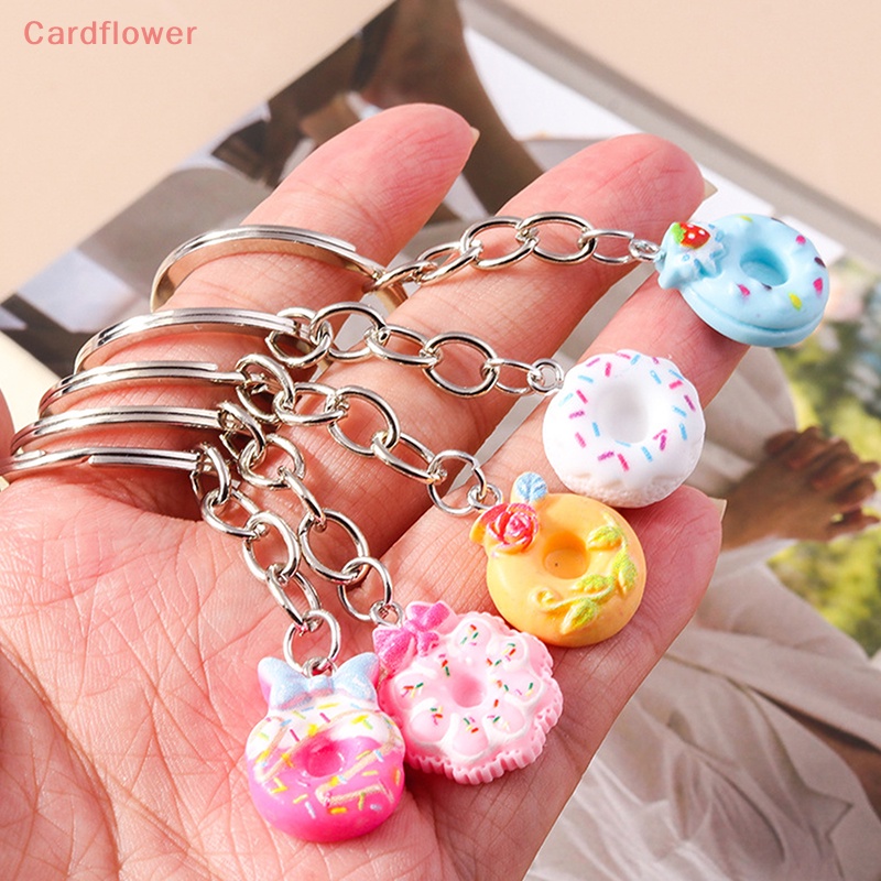 Móc Khóa Hình Bánh Donut < Cardflower > Hoạt Hình Dễ Thương