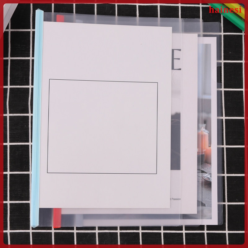 Set 10 Kẹp Tài Liệu Bằng Nhựa Trong Suốt Tiện Lợi