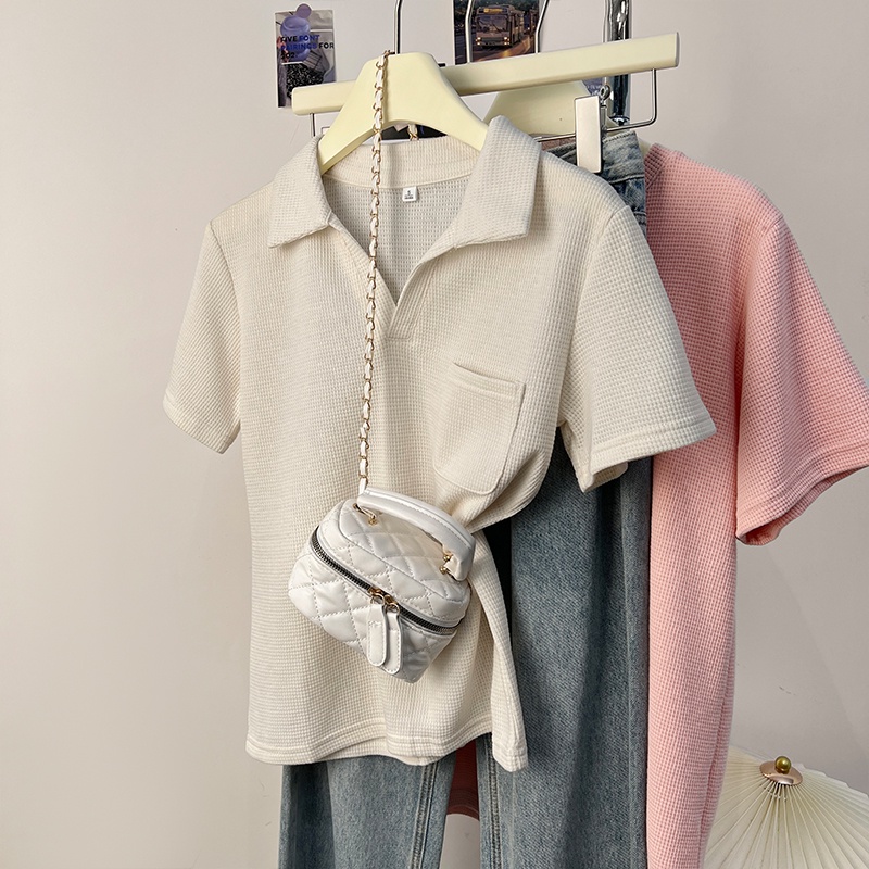 Áo Thun Nữ Ngắn Tay Cổ Chữ V Hở Vai Thời Trang