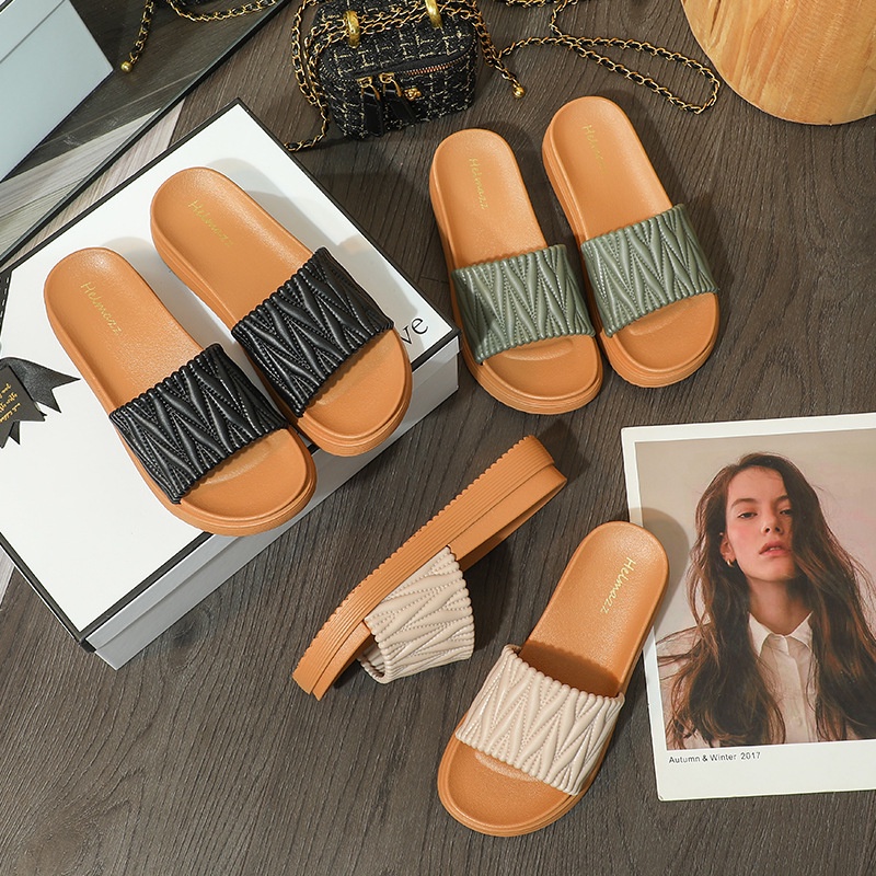 Dép Quai Ngang Đế Dày Thời Trang Mùa Hè Cho Nữ