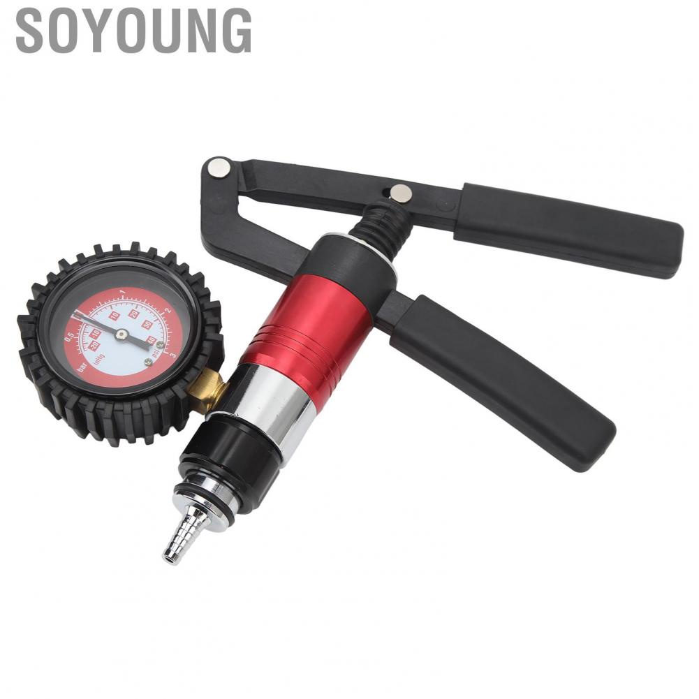 Soyoung Brake Bleeder Kit Easy To Read Hand Held Vacuum Pressure Pump Tester High Precision Convenient 0‑26 Inhg for Truck