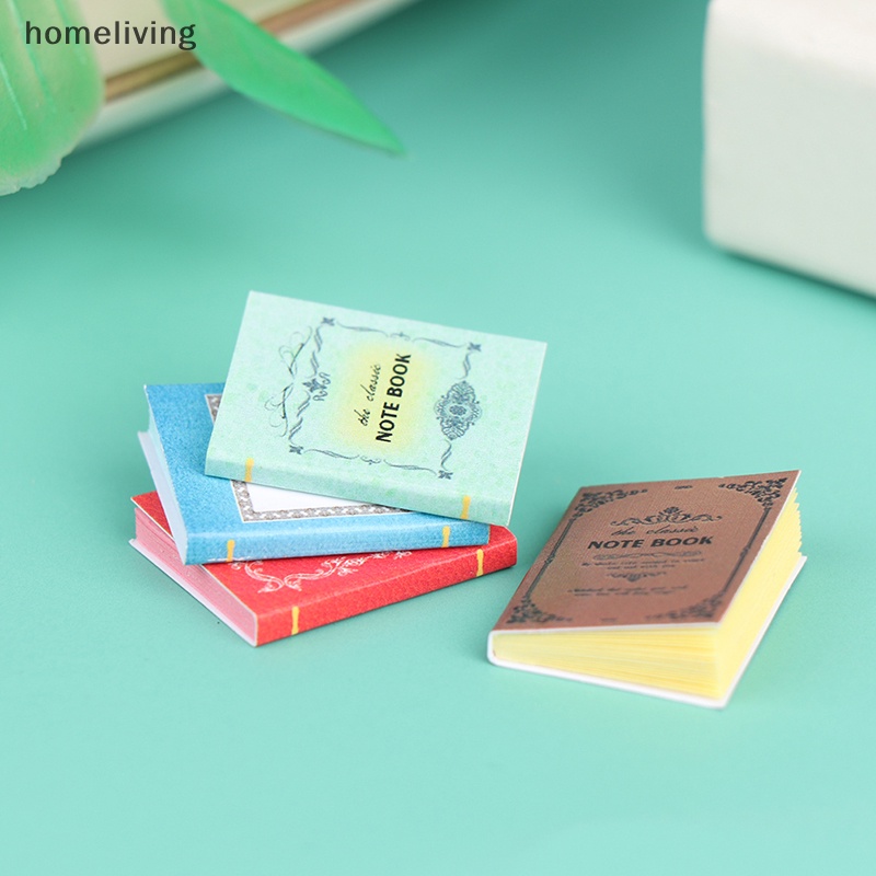 Set 4 Cuốn Sổ Mini Tỉ Lệ 1: 12 Dùng Để Trang Trí Nhà Búp Bê