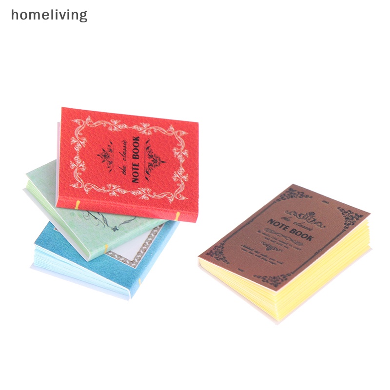 Set 4 Cuốn Sổ Mini Tỉ Lệ 1: 12 Dùng Để Trang Trí Nhà Búp Bê