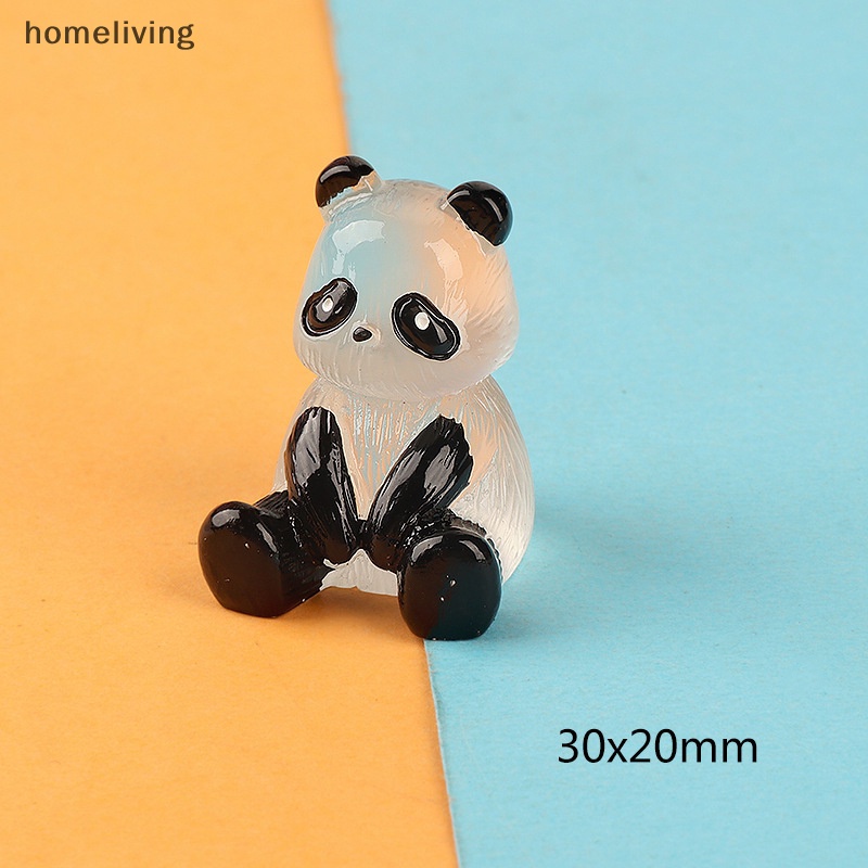Set 2 Móc Khóa Hình Gấu Trúc 3D Phát Sáng Dễ Thương
