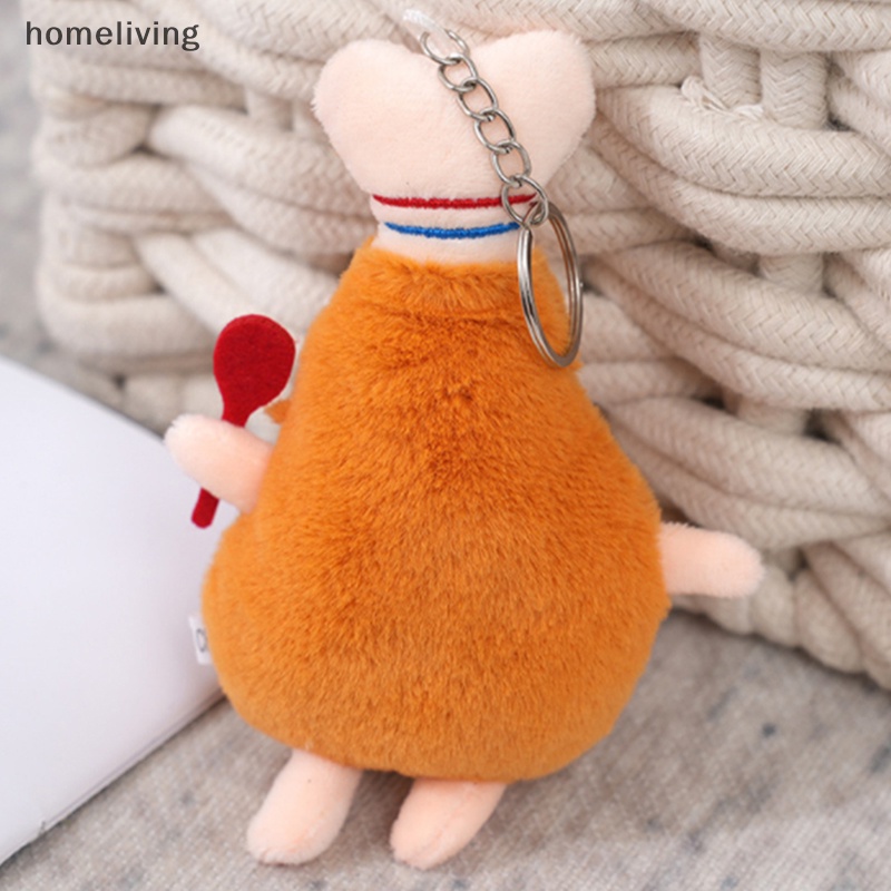 Móc Khóa Hình Hamburger Hot Dog Nhồi Bông 10cm Dễ Thương